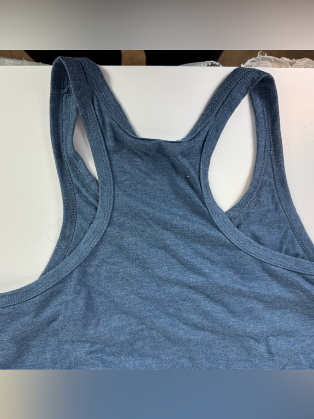 Sleeveless Blue Racerback Tank - Picture 6 of 7